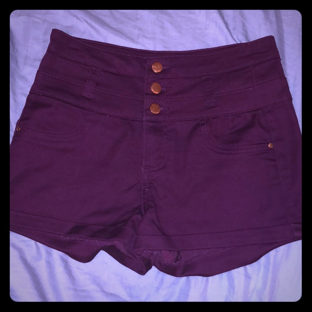 Refuge Purple Hi-Rise Shorts